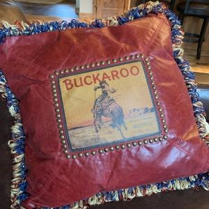 Double D Home Collection Leather Throw Pillows